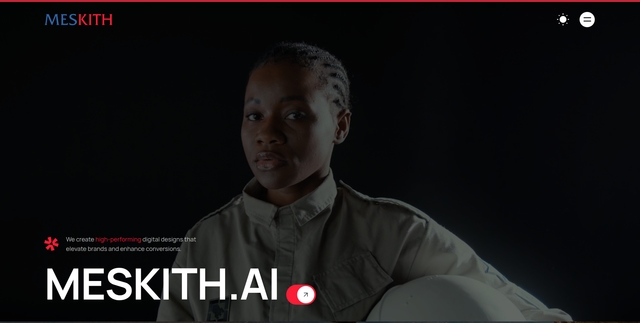 Meskith Studio landing page screenshot